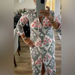 Classic Block Print Shirt Dress